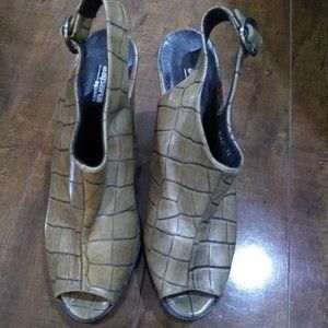 F2 Sapena 37 sling back leather sandals